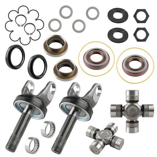 WMPHE 32PCS Front Axle Shaft Seal & Bearing Kit Compatible with 1999-2002 Ford F250 F350 Super Duty, Replacement for SPL55-3X 550759 50491 50381 Universal Joint, Spindle Bearings, Vacuum Seals
