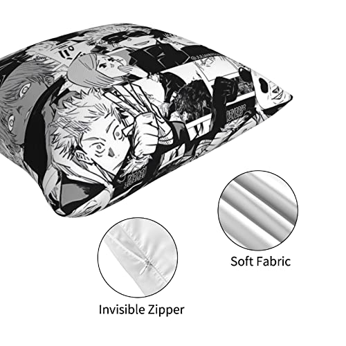 Yanhao Anime Prints Throw Pillow Cover Of 4, Fashion Cartoon Anime Cushion Covers, Funny Festival Gifts Pillowcase With Zipper For Sofa Home Decor Bedroom Decor #TOP5