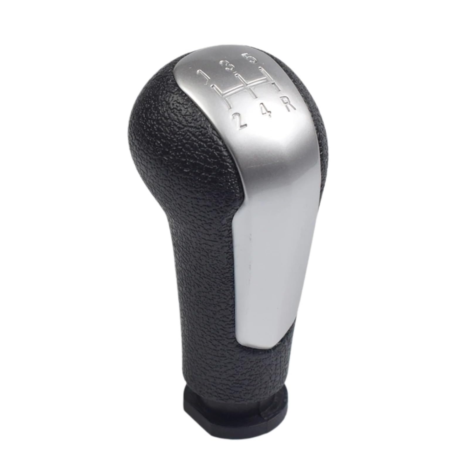 EHWLFVX Car Gear Shift for Chevrolet for Matiz for Spark M300 2011-2016+ Car 5 Speed Manual Gear Shift Knob Black Leather Gaiter Boot Cover(Matt Silver)
