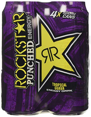 Rockstar Punched Guava 4 x 500ml Cans (Pack of 6, Total 24 Cans)