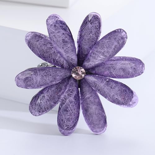 Image of Acrylic Flower-Shape Brooch Pin for Women Statement Brooch