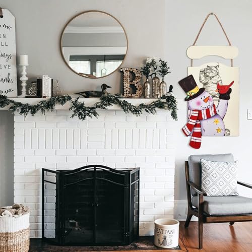 Peinture de Noël en bois JTKLQBN à suspendre le cadeau idéal