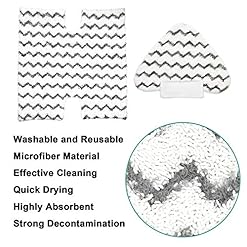 Alternative view of 3 Pack Touch-Free Steam Mop Pads + 3 Pack Triangle Dirt Grip Washable Pads Kit for Shark Lift-Away Pro & Genius Steam Pocket Mop System S3973 S3973D S5002 S5003 S6001 S6002 S6003 Part P184WQ & P182W