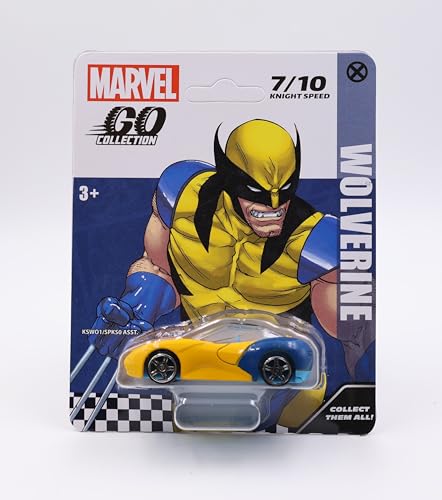Image of Marvel Go Collection | Knight Speed | Wolverine | 1:64 Diecast Toy Car | Ages 3 and Up | Collect Them All
