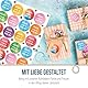 Spruchaufkleber, 48er Set: Runde Sticker mit Sprüchen, Aufkleber Rund, Spruch Schön Dass Es Dich Gibt, Geschenkaufkleber Sprüche, Zum Aufkleben, Erwachsene & Kinder, Geschenk Freundschaft, ⌀ 4 cm
