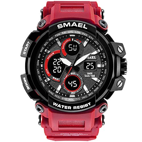 jieGREAT Mirar Liquidación,SMAEL Hombres Deporte Reloj Casual LED Digital de Goma Correa de Reloj de Pulsera electrónica