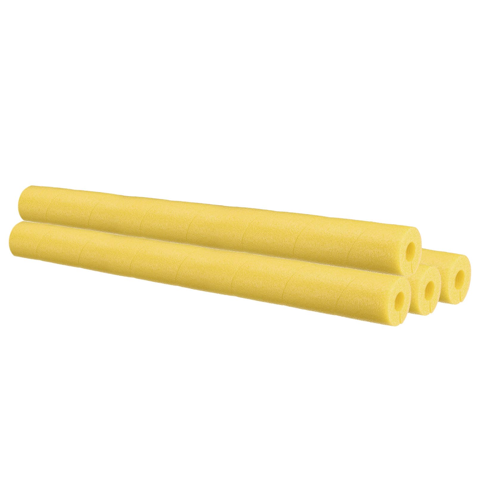 PATIKIL Pipe Insulation Foam Tube, 4Pcs 25" Lx1 IDx0.75 T No Adhesive Pole Wrap Pipe Cover Pool Noodles Multi-Purpose Soft Foam Tubing for Handle Outdoor Swimming Pool, Water Pipes, Yellow