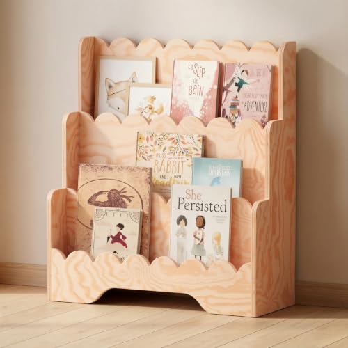 smartwood Montessori Bücherregal Kinder FSC-Kiefernholz Natur LULU