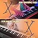LETSROCK Adjustable Keyboard Stand Single-X Piano Stand with Locking Straps for 61 76 88 Keys