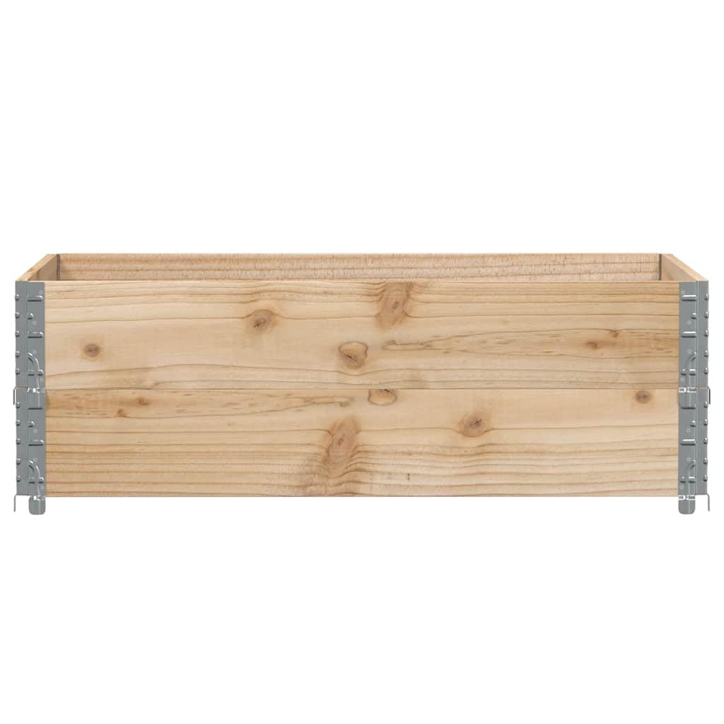 Paletten-Aufsatzrahmen 2er Set 120x80 cm aus Kiefernholz, Stapelrahmen für Europaletten, Faltbarer Palettenrahmen für Lagerung und Gartenhochbeet