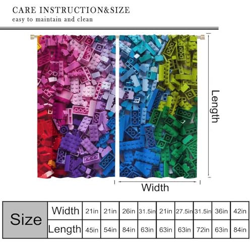 Rideaux blocs de construction avec impression 3D colorée haute netteté