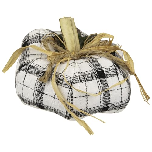 Plaid Fall Harvest Pumpkin Decoration - 6.5