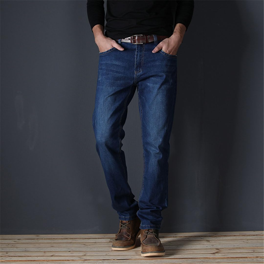 Vogrtcc Jeans Rectos Elásticos Hombre Tallas Grandes