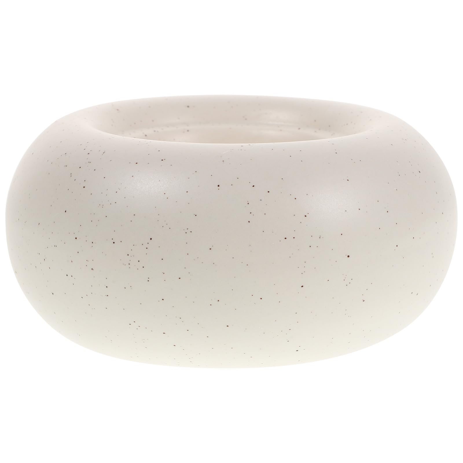 Toyvian 4 Piezas Candelabro de Cerámica Blanco Moderno para Té y Mesa