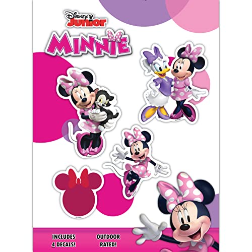 Minnie Mouse Decals - Set of 4 Minnie Mouse Stickers for Kids and Adults - Vinyl Decals for Tumbler Laptop Water Bottle Vehicles