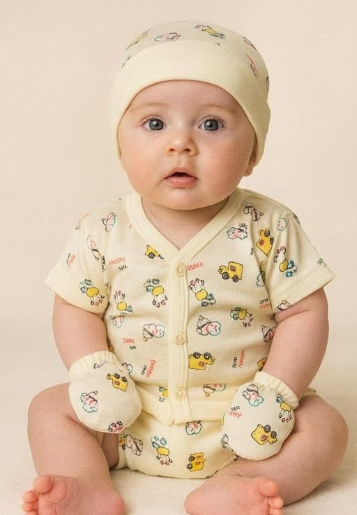 Baby Unisex Printed Cute 5-piece Clothing Set| Comfortable, Breathable, Lightweight, Skin Friendly|SL_206-image-36