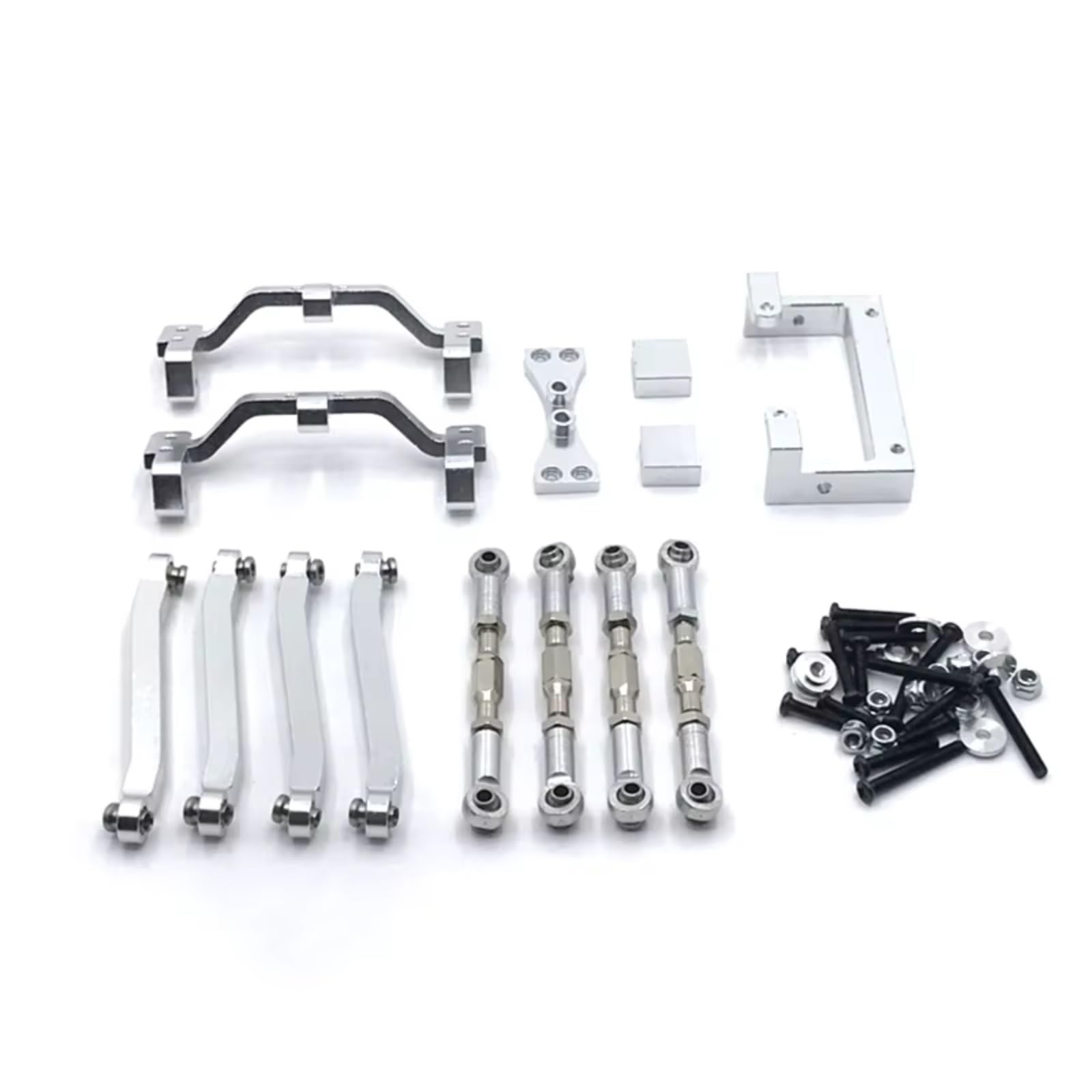 Rc Special Connecting Rod for MangNiu D90 D91 D96 for MN99S V1 1/12 Metal Pull Rod for Seat Remote Control Car Tracked Vehicles Parts and Accessories Upgrades Replacement(Silver)