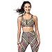 Zumba Athletic Fitness Soutien Gorge Sport Dance l'Entraînement Tenue Fitness Femme, Multi Black, M