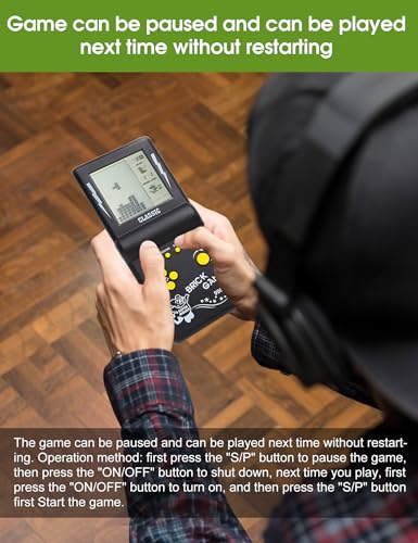 HLF 3.5-inch Large Screen Retro Brick Game Console for The 80s/90s Build in Block Game Racing/Tank Built-in 23 Classic Games Nostalgic Puzzle Children's Console (Black) - Image 7