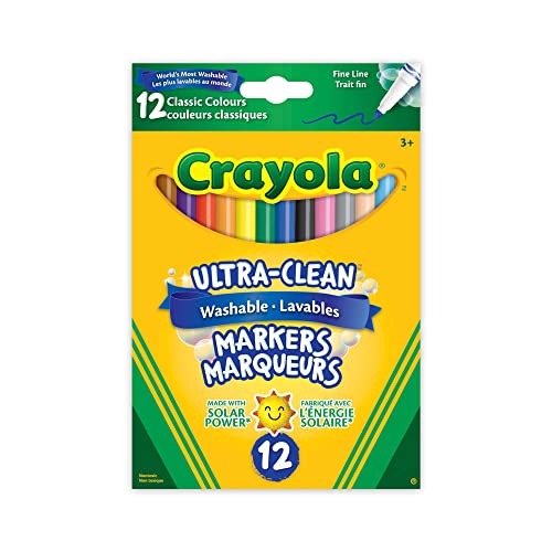 Crayola 12 Washable Fine Line Markers Original