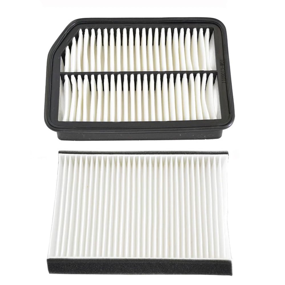 Filtr Powietrza Kabinowego dla Changan CS35 2012, 25,2x18,3x5,1cm 2 szt. Filtr kabinowy samochodu Filtry silnika 1109013-W01/8100103-W01