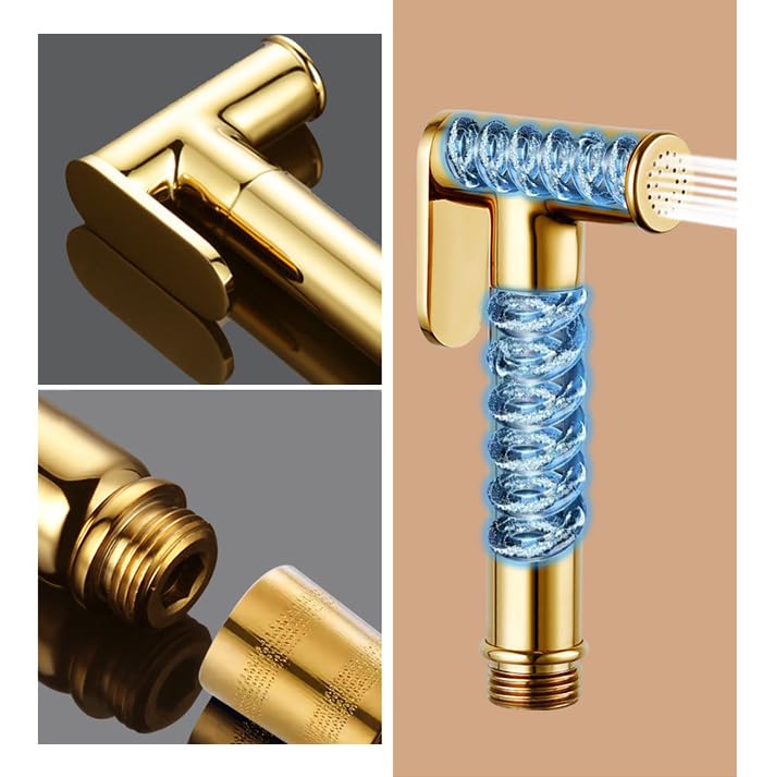 Premium Bidet Duschset - Kupfer Handheld Bidet Sprüher mit Edelstahlschlauch, Einhandgriff, einfache Installation für verbesserten Badkomfort und Hygiene