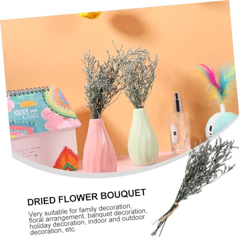 Ramo de flores secas Gypsophila 3 ramos decorativos artificiales miniatura 6