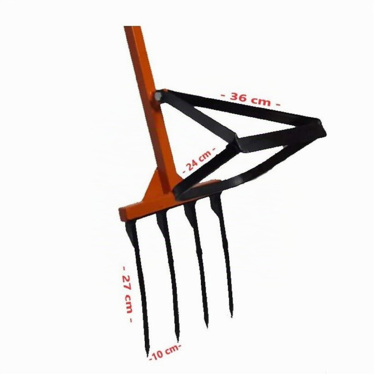 Doppia grabe forcella 4 denti FORCA Boden Ventola Doppia Tomba Forchetta Doppia Forcone Bio – Rastrello da giardino dispositivo Forcone Zappa coltivatore