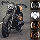 DREAMIZER 7 Zoll LED Motorrad Scheinwerfer E-geprüft mit weißem Tagfahrlicht Angel Eye Bernstein Blinker Kompatibel mit Harley Road King Street Glide Softail Electra Glide J-eep Wrangler JK TJ