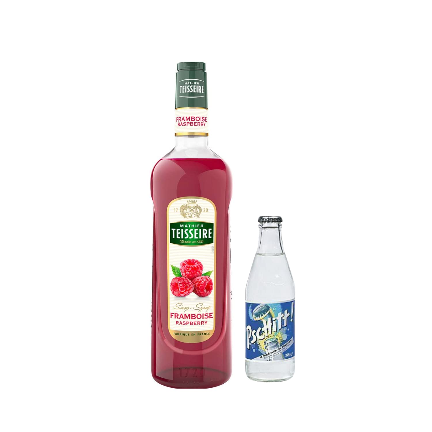 Lot Sciroppi & Limonata:Sciroppi Teisseire - Lampone 1L – Limonata Pschitt (12x33cl)