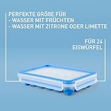EMSA Clip & Close Frischhaltedose, Eiswürfelform, 22,6 x 16,5 x 4,9 cm, flexibler Boden, Aufbewahrungsbox, 100 Prozent dicht, spülmaschinen-, gefrier-, mikrowellenfest, Blau, Made in Germany, 514549 - 4
