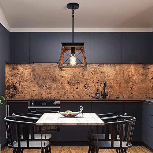 Lámpara de araña rústica ajustable para iluminar tu comedor con estilo 2