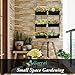 Garraí Vertical Garden Wall Planter. Ideal Indoor or Outdoor Container Gardening. Includes 6 Removable Pots and Wall Mounted Metal Frame. Self Draining Garden for Vegetables, Flowers or Herbs.