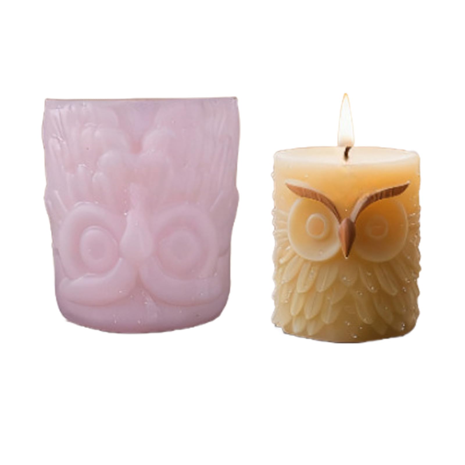 FOLODA Creative Owl Shaped Silicone Mold for Scented Soap and Home Decoration Creative User Friendly Crafting Mold