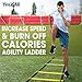 Yes4All Agility Ladder – Adjustable Speed & Agility Training Equipment for All Ages - Durable, Portable Speed Ladder, Multiple Colors & Rungs, Yellow, 8 Rungs