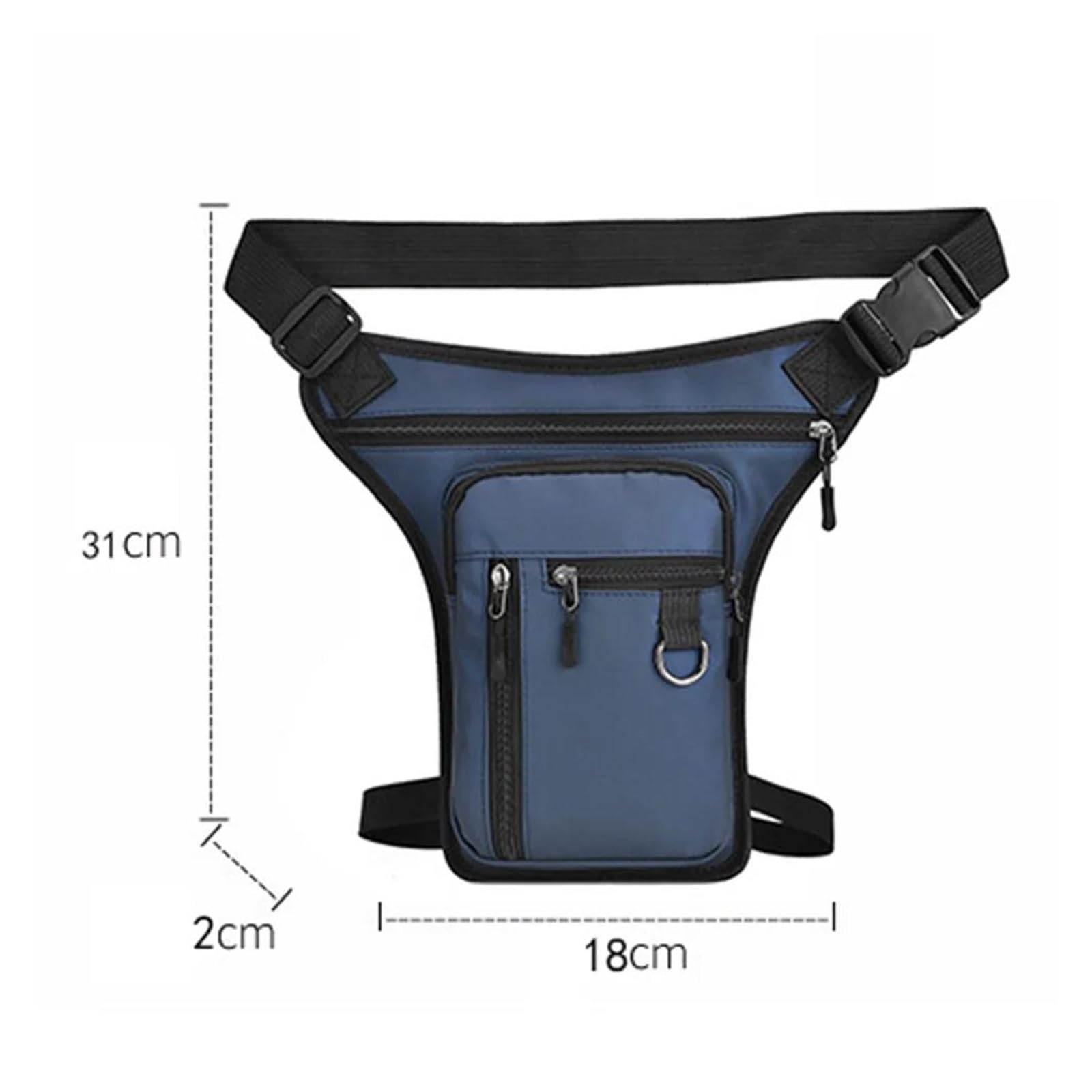 Motorradtasche Multifunktionale Wasserdichte Einzel-Schulter-Bein-Seitentasche Umhängetaschen Herren Taille Beintasche Für Outdoor Wandern Moto Accesorios Motorradhelmtasche Aufbewahrungstaschen(Blue)