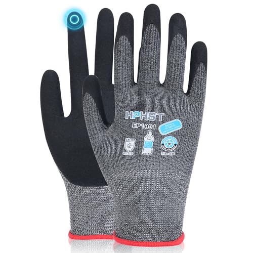 Image of Work Gloves for Women, Eco Friendly Safety Work Gloves with Breathable Rubber Coated, Smart Touch,3 Pairs