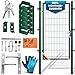 KESSER® Gartentor Premium Gartentür aus Metall verzinktem Stahl, Gartentür für Stabmattenzau Zauntor, Hoftor, inkl. Pfosten mit Schloss Türklinke und Schlüssel, 180 x 106cm Grün
