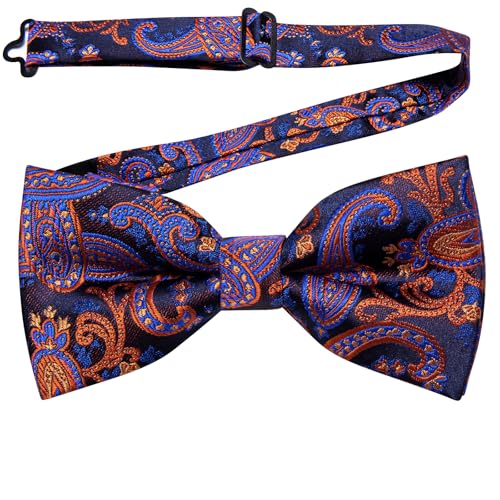 Image of YourTies Bow Ties for Men Pretied Bowties Solid Color Satin Bow Tie Formal Business Tuxedo Wedding Party Prom