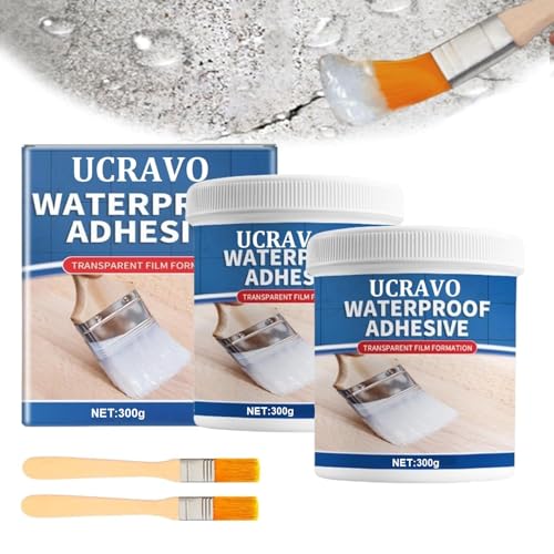 Image of UCRAVO 2PCS Sealant Crack Seal Glue 300gm with Brush Transparent Waterproof for Roof Leakage Crack Seal Agent Roof Water Leakage Solution, Waterproof Agent, Wall Glue
