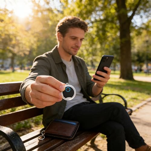 XUBX 2 Pack Schlüsselfinder Tags, Wireless Handy-Finder, Gegenstandsfinder, Smart Tracker, Bidirektionalem Alarm Anti-Lost Key Finder, Schlüsselanhänger Wallet Locator für Schlüssel, Gepäck, Haustiere