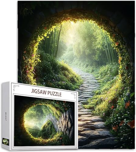 Jardín Puzzle 5000 Piezas Adultos, Puzzle Magia Patrón Diseño, Jigsaw Adultos, DIY Artesanía Familia Actividades con Embalaje de Caja de Regalo, Home Room Wall Decor, Regalo Mujer, 156x105cm, Model632