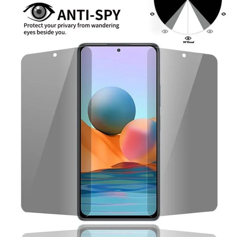 Image of MOBIKTC Compatible with Xiaomi Redmi Note 13 5G Privacy Screen Protector Anti Spy Private Tempered Glass Anti-Scratch Case Friendly [Black]