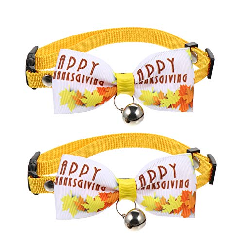 Animal de estimação Dia de Ação de Graças fita colorida Bell Bowknot Collar Gravata (Bowknot Univers