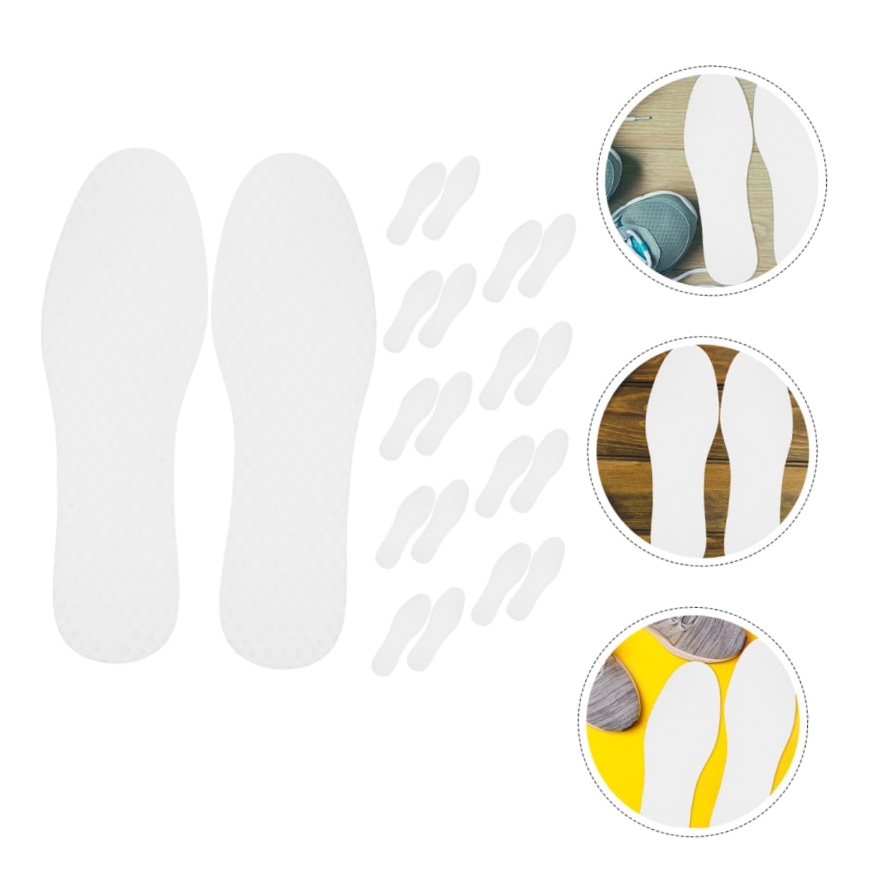 5 series Plantillas Transpirables Que Absorben El Sudor Almohadillas Para Zapatos Plantillas Forros Insertos Para Zapatillas Insertos Para De Mujer 20 pares*5