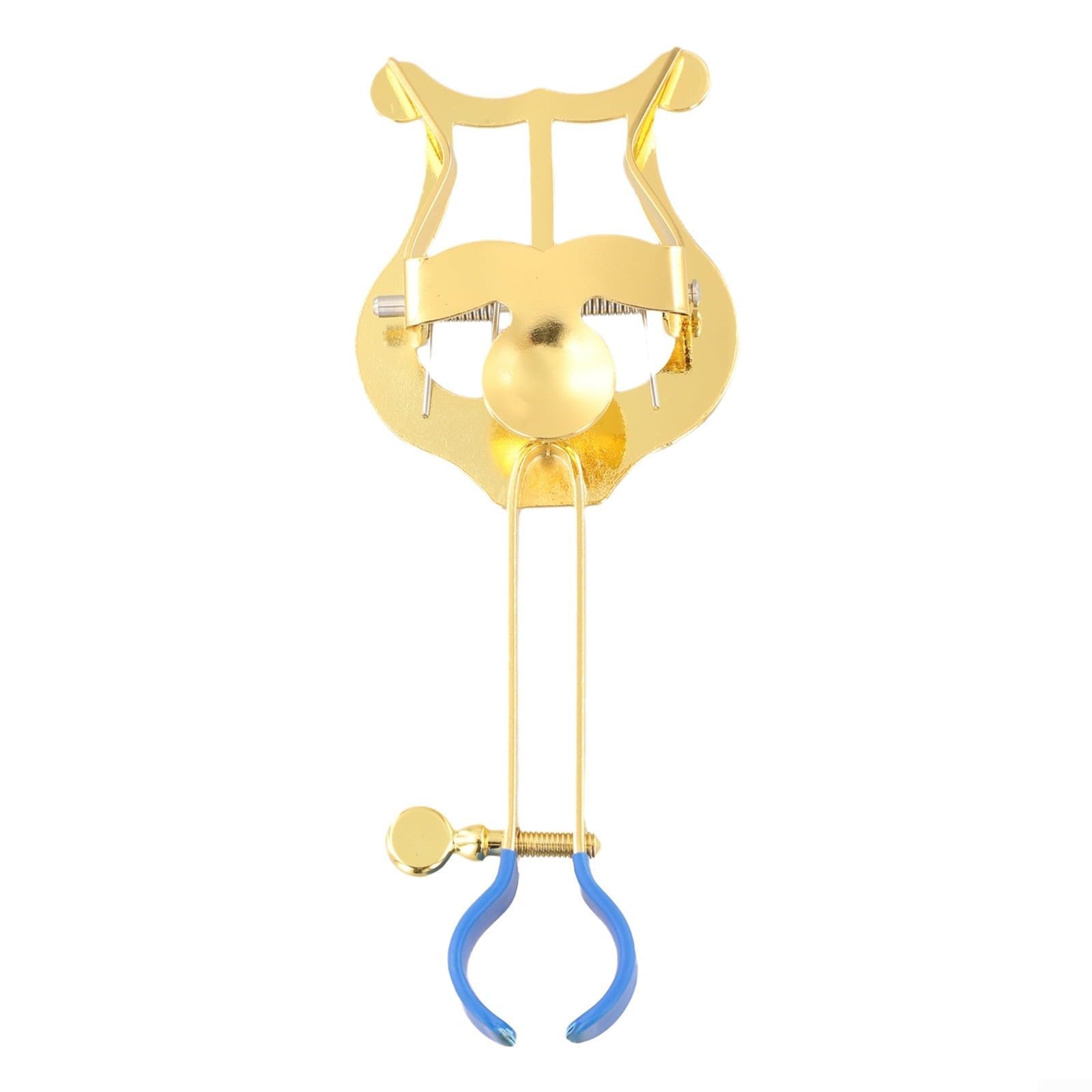 Kompakt und tragbar für Trompete Marsch Notenständer Lyre aus Metall geeignet für Marschband und Konzertnoten (Gold)