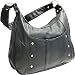 Leather Concealed Carry Gun Purse Left/Right Hand W/Locking Zipper, Black