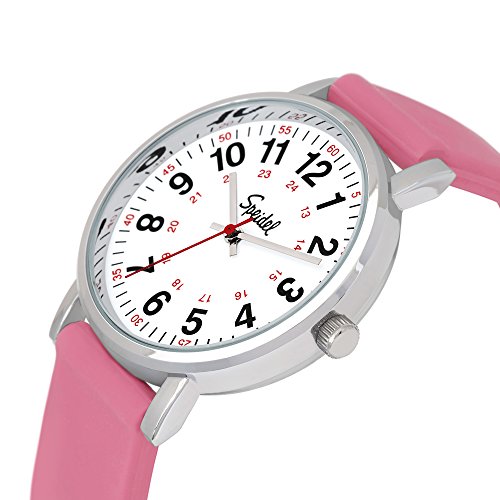 Speidel Original Scrub Watch™ for Nurse, Medical Professionals and Students – Various Medical Scrub Colors, Easy Read Dial, Military Time with Second Hand, Silicone Band, Water Resistant2