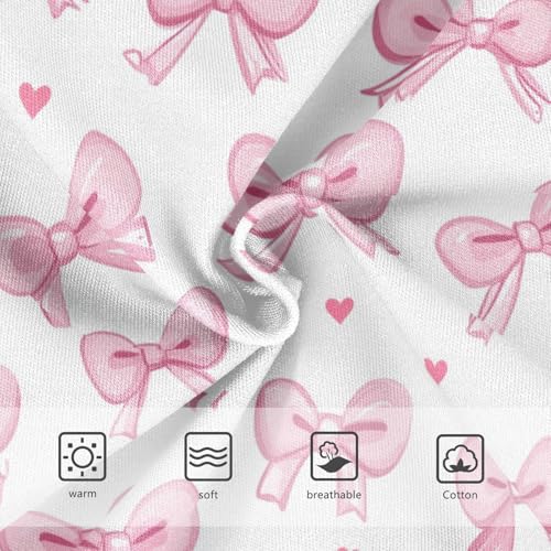 Wusikd Pink Bows 2 Girls' Underwear Cotton Girls Briefs Soft Toddler Underwear 2T3