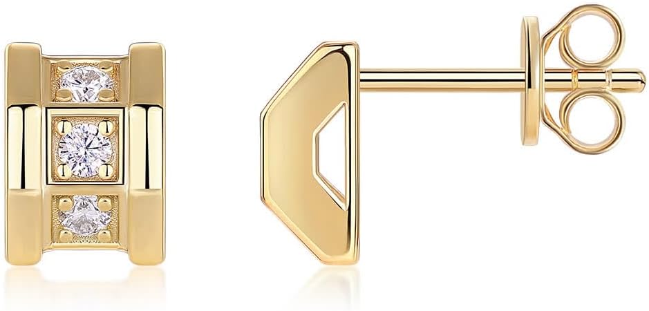 JZ-SE14903Y01 0.1 ct Moissanite earring